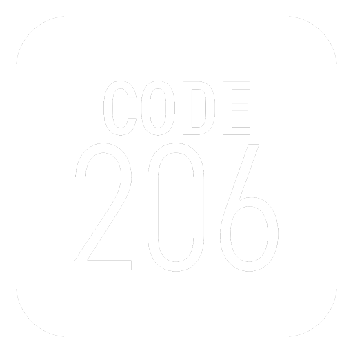 code-206-logo-white